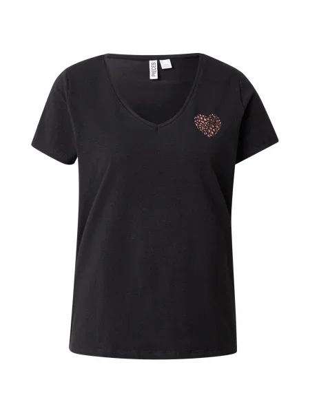 PIECES Tricou PCNEW BILLY bej / ciocolatiu negru