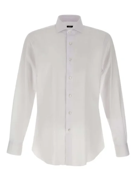 Dlouhá košile Barba s dlouhými rukávy bílá