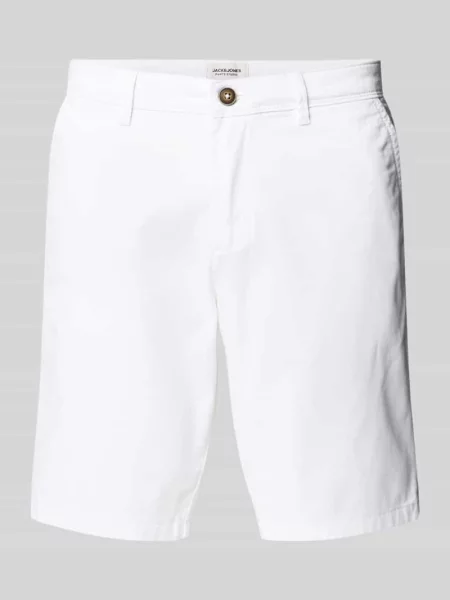 Szorty o kroju regular fit z wpuszczanymi model BOWIE' Jack & Jones białe