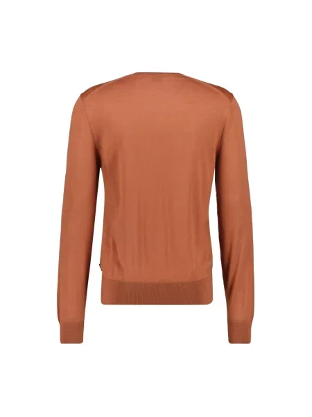 Sweter Boss wełniany klasyczny czerwony