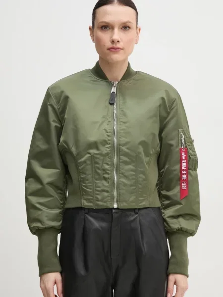 Alpha Industries geaca bomber Waisted Wmn femei de tranzitie verde