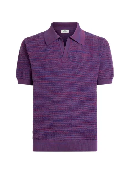Scurt pulover Etro tricotate cu decolteu în V violet
