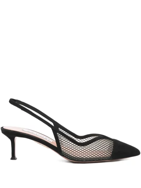 Pantofi cu toc Aquazzura slingback negru