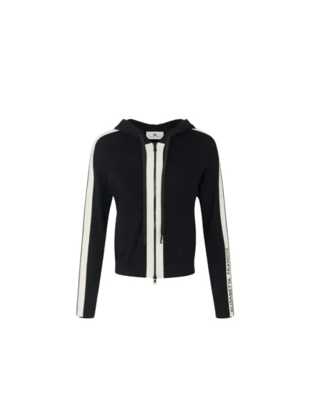 Bluza rozpinana Elisabetta Franchi z dżerseju czarna