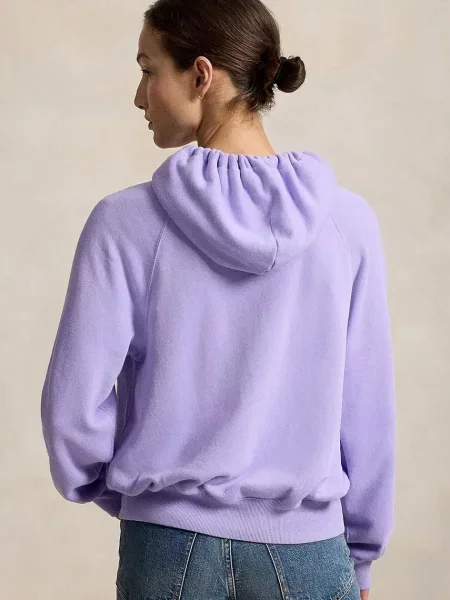 Polo Ralph Lauren μπλούζα με κουκούλα γυναικεία με μωβ