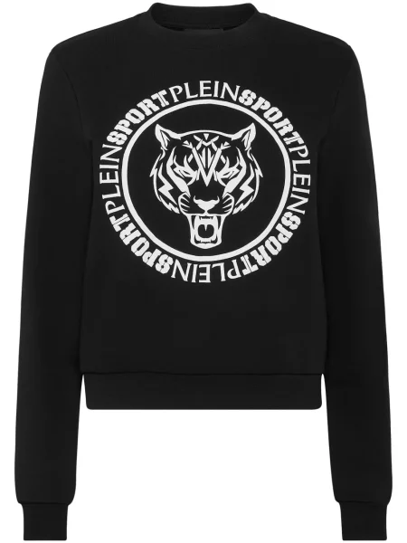 Hanorac crewneck Plein Sport cu imagine negru