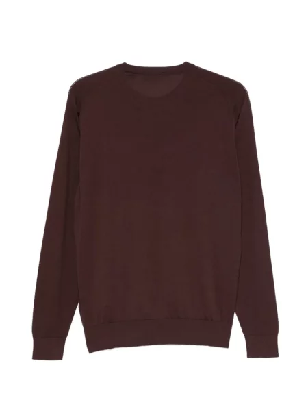 Tricou John Smedley cu decolteu rotund maro