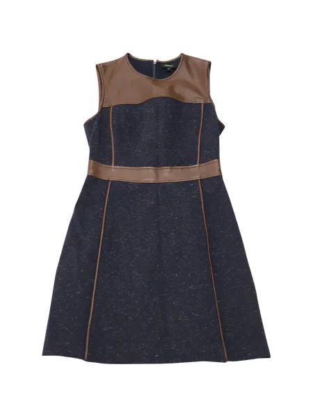 Rochie tip creion Theory din piele de costum albastru