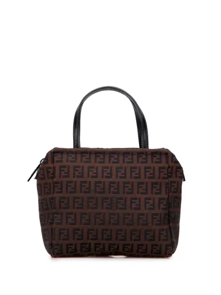 Plátěná mini kabelka Fendi Pre-owned hnědá