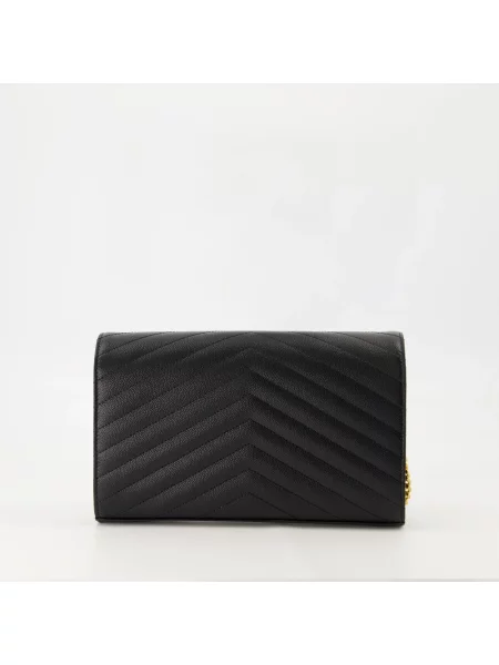 Naszyjnik Saint Laurent skórzany czarny