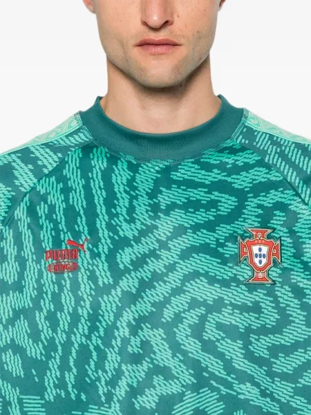 Тениска Puma с принт с абстрактен десен зелено