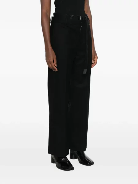 Cu centură pantaloni Sacai negru