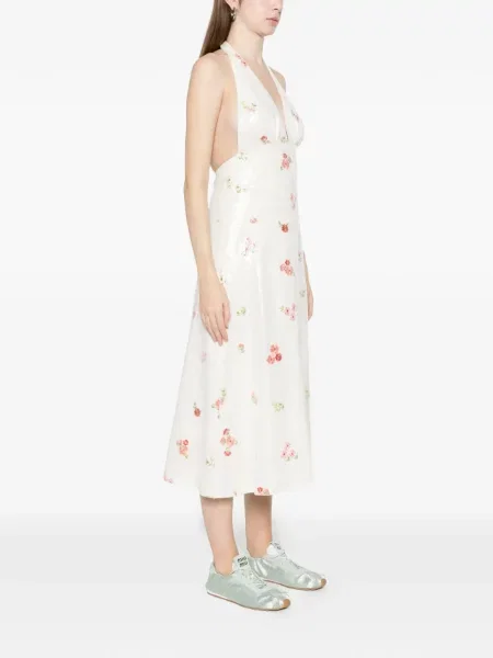 Kostiumas midi suknelė Alfie su blizgučiais iki kelių balta