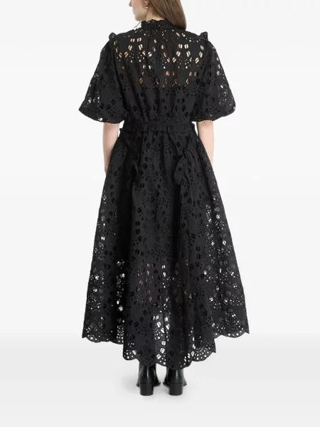 Rochie midi Allsaints cu broderie negru