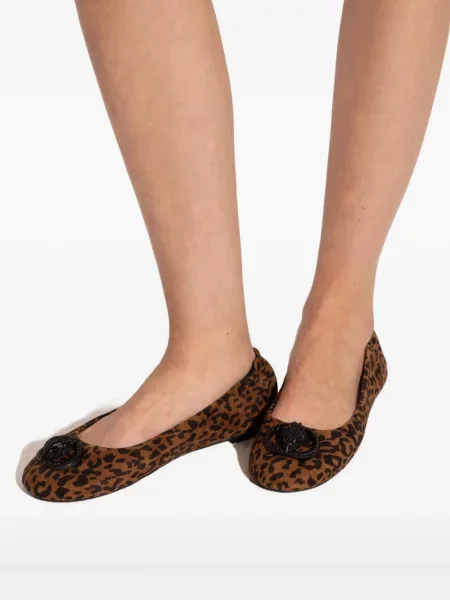 Balerini Kurt Geiger London cu imagine cu model leopard maro