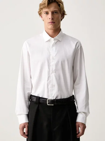 Armani Exchange cămașă pentru bărbați din alb