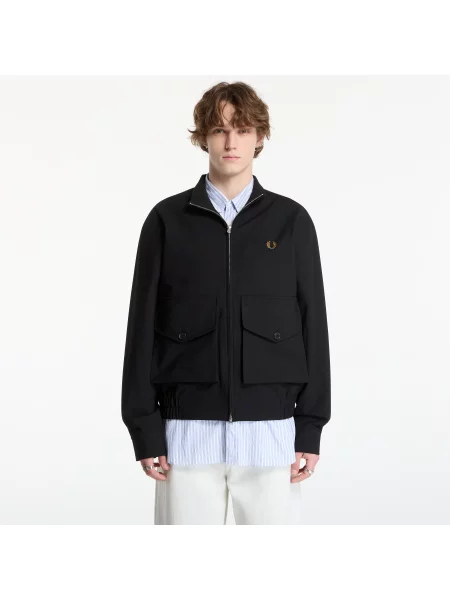 Bunda Fred Perry s našívanými kapsami černá