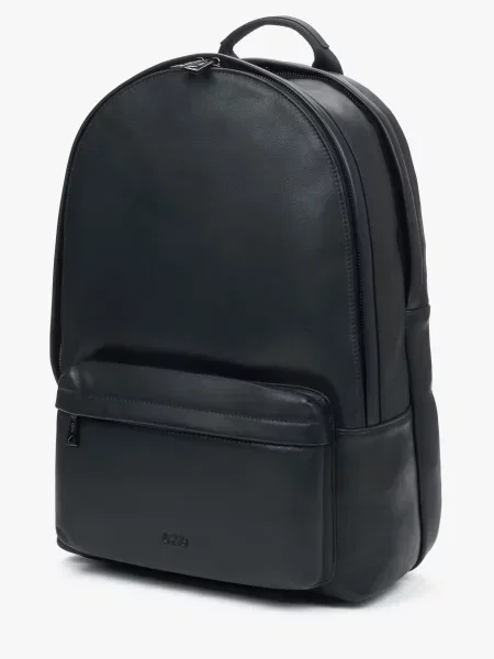 Кожаный повседневный рюкзак Estro черный