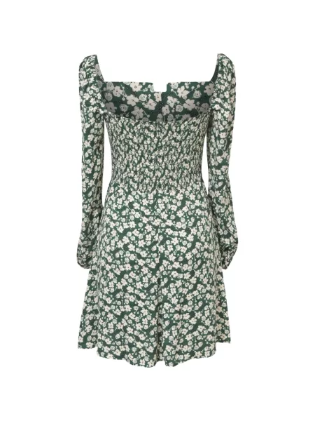 Rochie Reformation cu model floral cu imagine verde