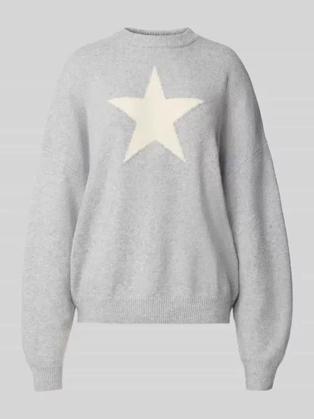 Sweter z dzianiny o kroju oversized z okrągłym dekoltem Review