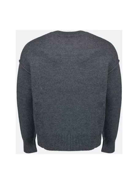Sweter Ami Paris wełniany szary