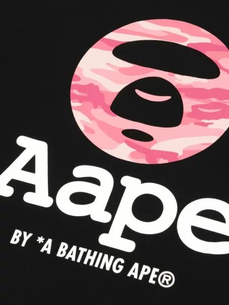 Дълго тениска Aape By *a Bathing Ape® с принт черно