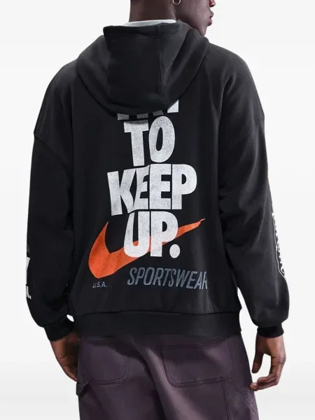 Fleece φλοράλ κασκέτο Nike με κέντημα μαύρο