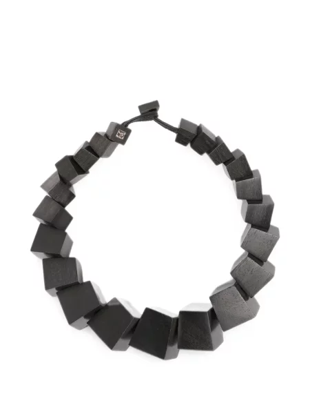 Colier Monies cu imprimeu geometric negru