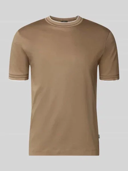 T-shirt o kroju slim fit z czystej bawełny model Tessler Boss