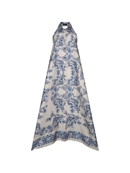 Sukienka maxi Liu Jo z dekoltem halter biała