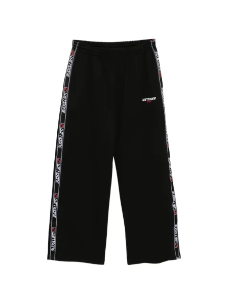 Pantaloni We11done cu autograf negru