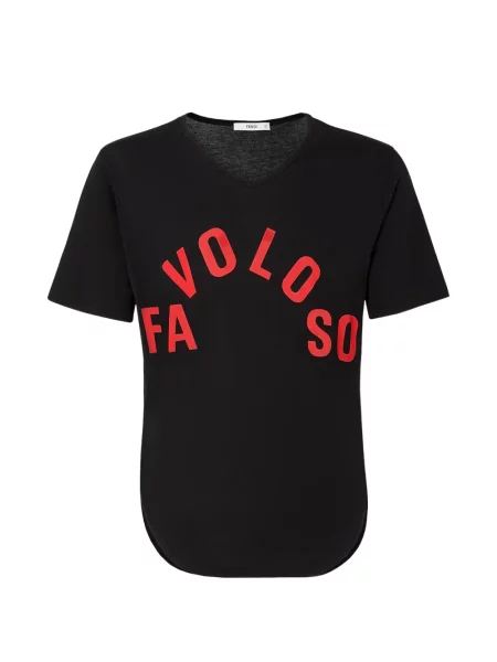 Tricou Fendi cu imagine negru