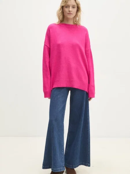 Пуловер Answear Lab дамски тъмносиньо розово