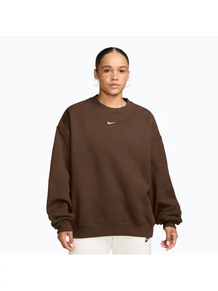 Bluză pentru femei Nike Studio Fleece Medium Weight cacao wow/sail