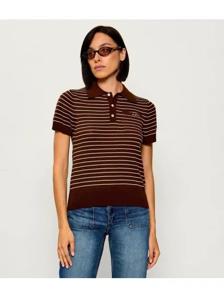 Tricou polo A.p.c. maro