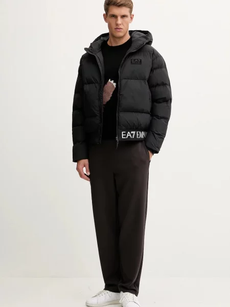 Спортивні штани Emporio Armani однотонні коричневий