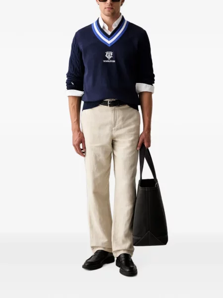 Bőr futó masnis sneaker Polo Ralph Lauren piros