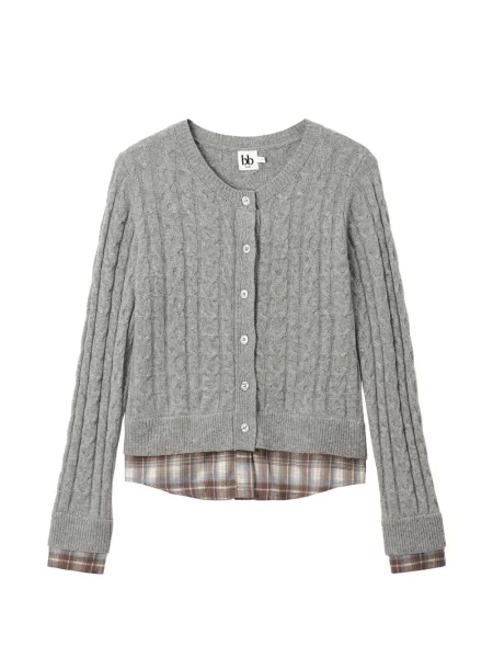 Cardigan B+ab tricotate gri
