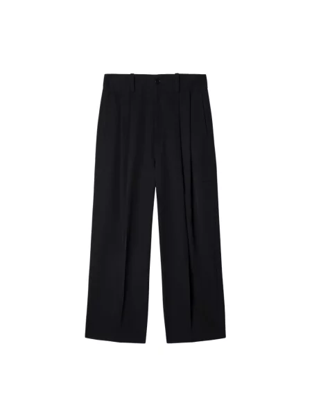 Haftowane spodnie Off-white wełniane białe