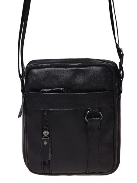 Кожаная сумка кросс-боди Borsa Leather черная