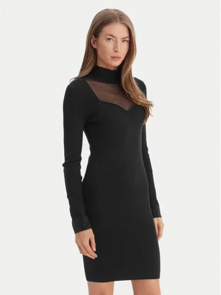 Guess Rochie tricotată negru