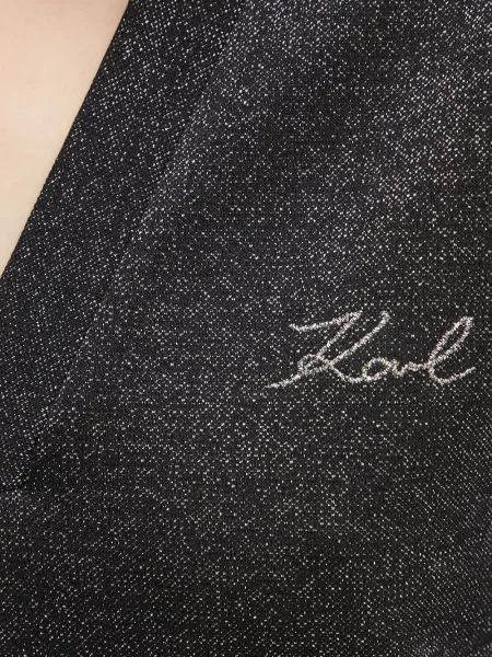 Hanorac Karl Lagerfeld cu broderie negru