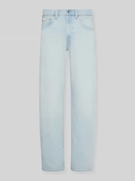 Jeans o kroju straight fit z czystej bawełny w fasonie Calvin Klein Jeans