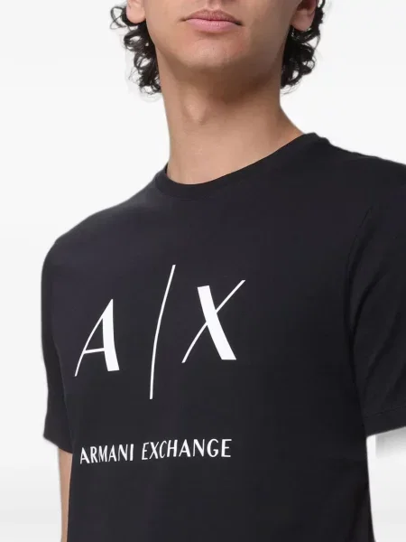 Koszulka Armani Exchange z nadrukiem czarna