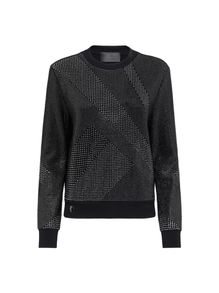 Bluza Philipp Plein z kryształkami czarna
