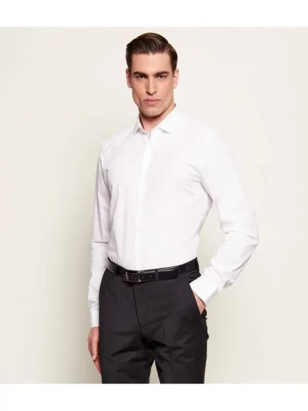 HUGO Cămașă Erondo | Extra slim fit | easy iron alb