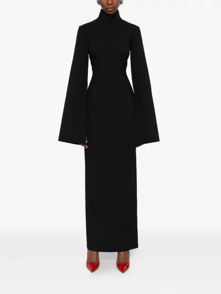 Rochie maxi Solace London lungă de costum negru