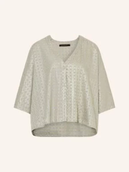 Greek Archaic Kori Bluzka Z Rękawami grau złota