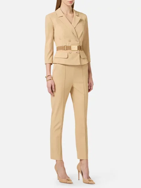 Брюки Elisabetta Franchi бежевые