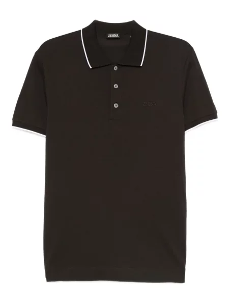 Tricou polo Zegna maro